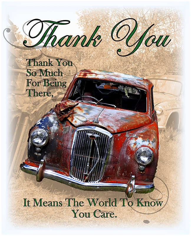 thank you car sticker