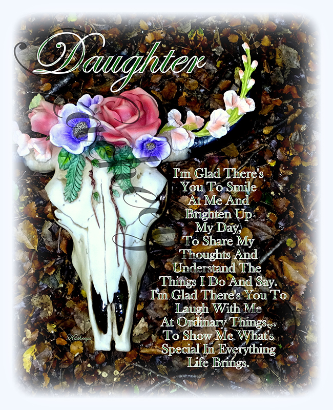 My Daughter Is A Skeleton Plaque skull daughter - Stardust